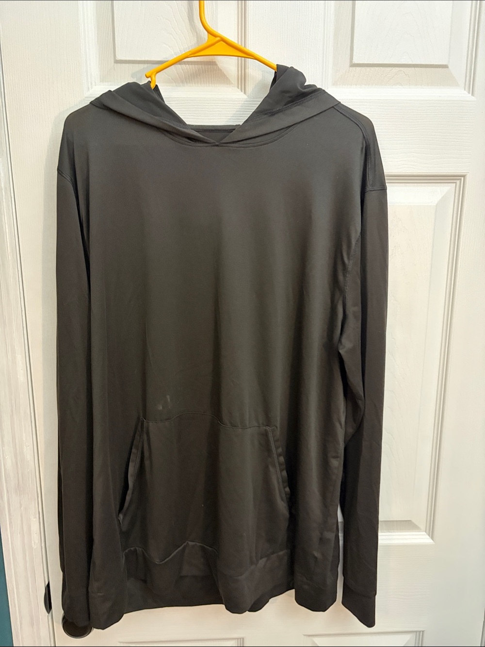 Men's Black Lightweight Hooded Pullover Shirt